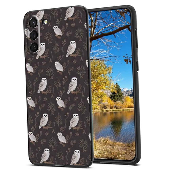 Compatible with Samsung Galaxy S22 Phone Case, Owls-Dark-Forest-Aesthetic-0-3 Case Silicone Protective for Teen Girl Boy Case for Samsung Galaxy S22