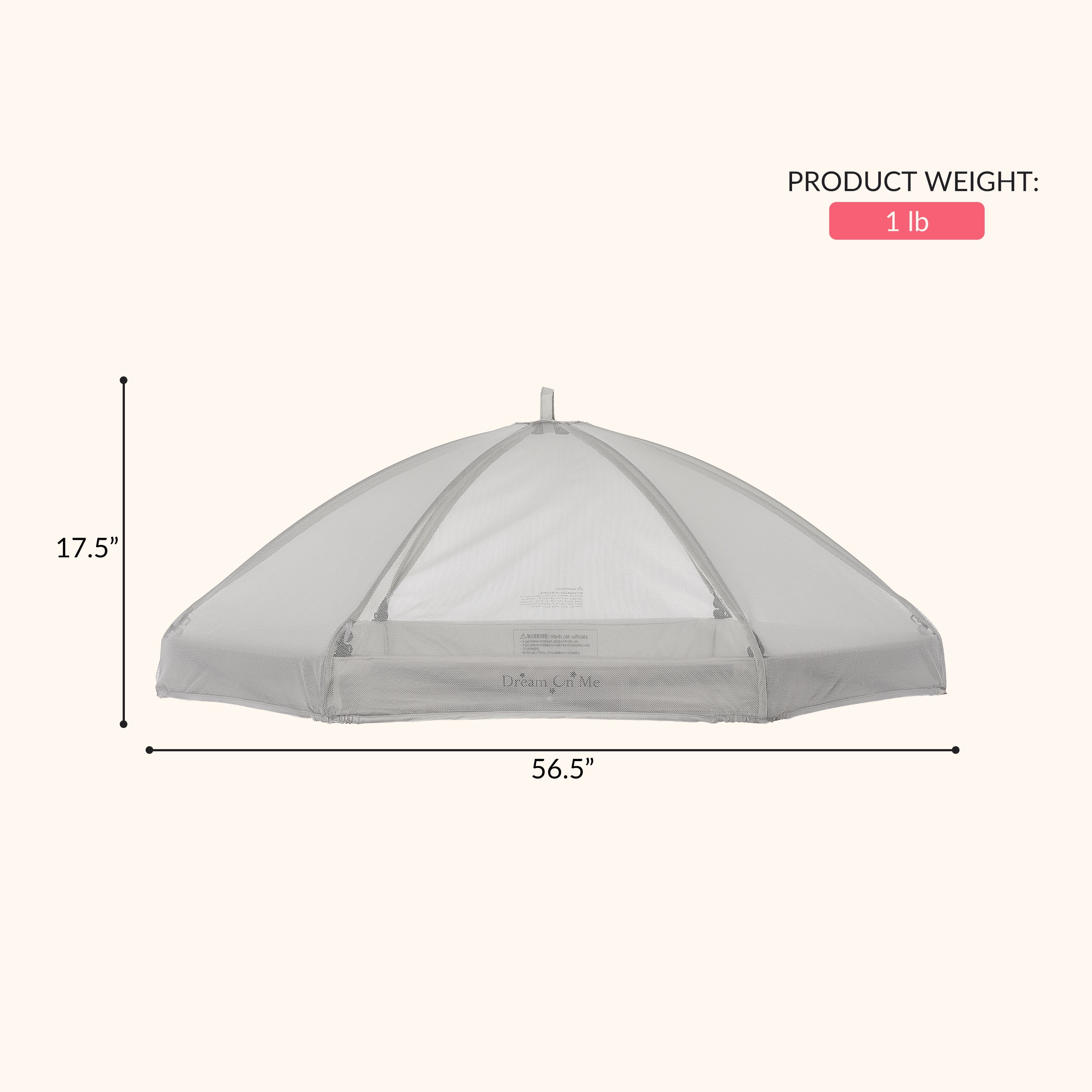 Dream on Me Onyx Canopy, Gray