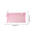 thumbnail image 7 of Hvmvliv Pencil Pouch Nylon Pencil Case Transparent Mesh Pencil Bag Large Capacity Zipper Storage Bag Special Portable Pencil Bag Stationery Bag Pink, 7 of 7