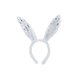 thumbnail image 2 of Diadema con orejas de conejo de vellón, pinza para el pelo de conejo de Pascua, aros para la cabeza, diadema de plástico, 2 of 6