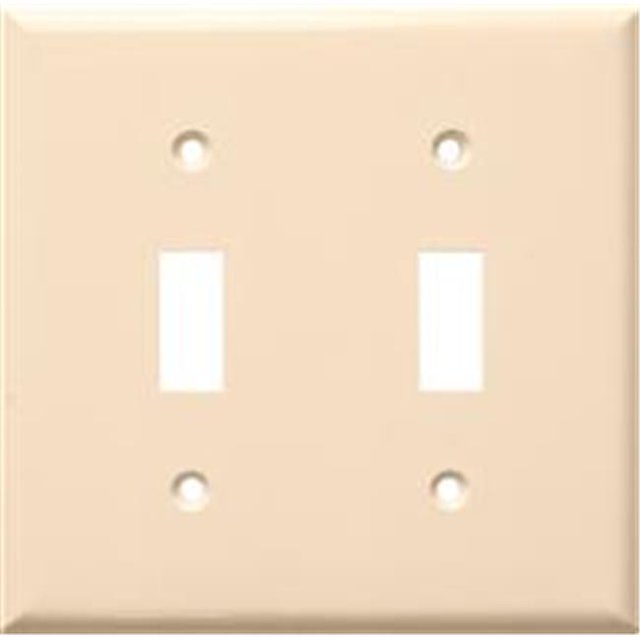Morris Products 81023 Lexan Plaques Murales 2 Gang Toggle Switch Amande