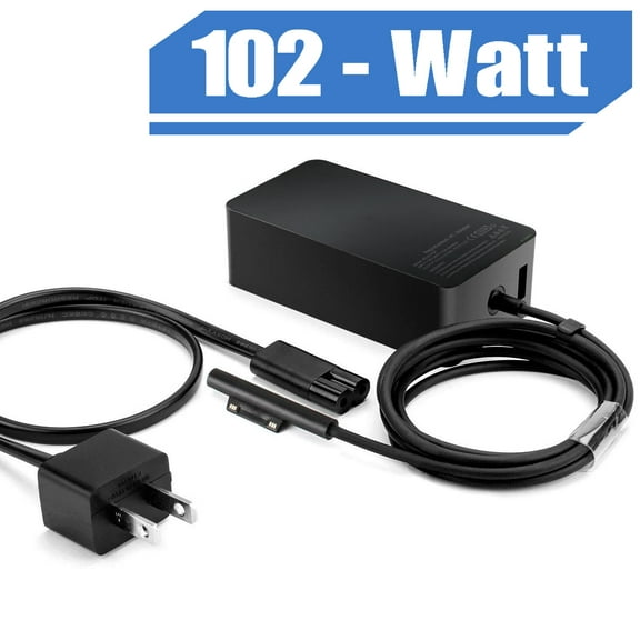 102W 15V 6.33A Surface Power Supply Charger Replacement for Microsoft Surface Book 2, Suface Pro 3 Pro 4 Pro 5, Surface Laptop, Windows Tablet AC Adapter Cord with USB Port 1798