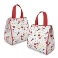 thumbnail image 2 of Pioneer Flower Floral Print Pattern Insulated Lunch Bag for Women & Adults,Large Portable Soft Cooler Lunch Bag,Thermal Food Storage Tote with Pearl Cotton,8.66L,8.75x5.75x9.5 Inch, 2 of 6