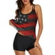 thumbnail image 3 of Gibobby Trajes de Baño para Mujer Día de la Independencia para las mujeres American 4th Of July Print Strappy Back Tankini Set Traje de baño de dos pieza(Rojo,XL), 3 of 5