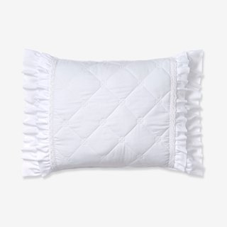 Lux Hotel FRE27502SILV07 Baratta Stitch on White Tailored Microfiber ...