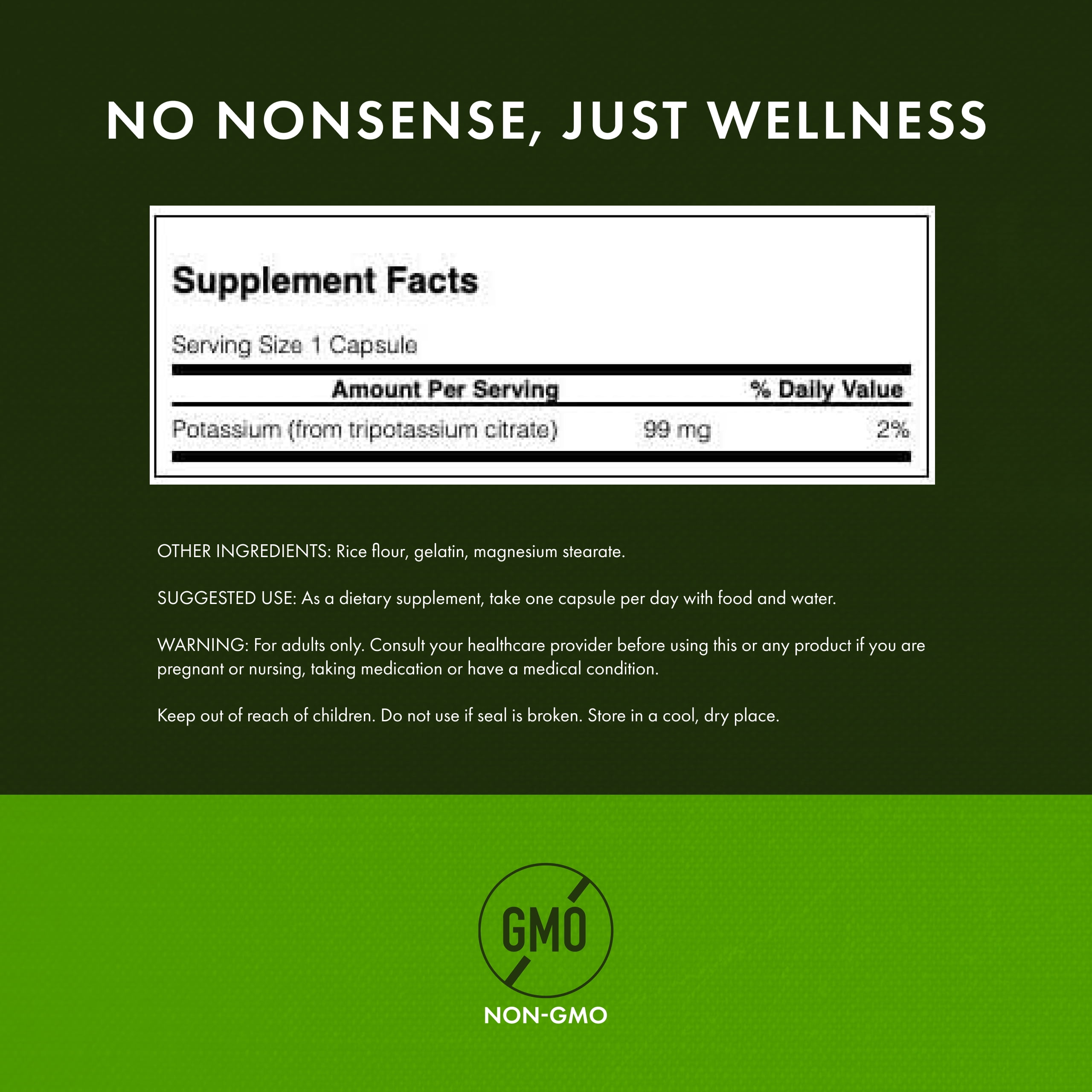 Swanson Potassium Citrate - Mineral Supplement Promoting Heart Health & Energy Support - Aids Optimal Nerve & Kidney Function with Natural Ingredients - (120 Capsules, 99mg Each) (4 Pack)