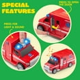 thumbnail image 5 of Joyfy 4 Pcs 7" Long Vehicle Toy Set, Toddler Car Toys Including Police Car, School Bus, Garbage Truck, Ambulance, Christmas Birthday Gifts Toys for Boys 2 3 4 5 6 Years Old, 5 of 7