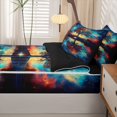 thumbnail image 5 of Homewish Tree Of Life Botanical Art Zipper Twin Comforter Sets with Fitted Sheet and 2 Pillowcases,Watercolor Gradient Zipper Bedding Set,Black Reversible,4pcs, 5 of 8