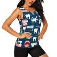 thumbnail image 2 of Balery Dental Camiseta sin mangas estampada ligera para mujer, tops de entrenamiento sin mangas, camisetas de yoga transpirables de secado rápido.-XX-Large, 2 of 7