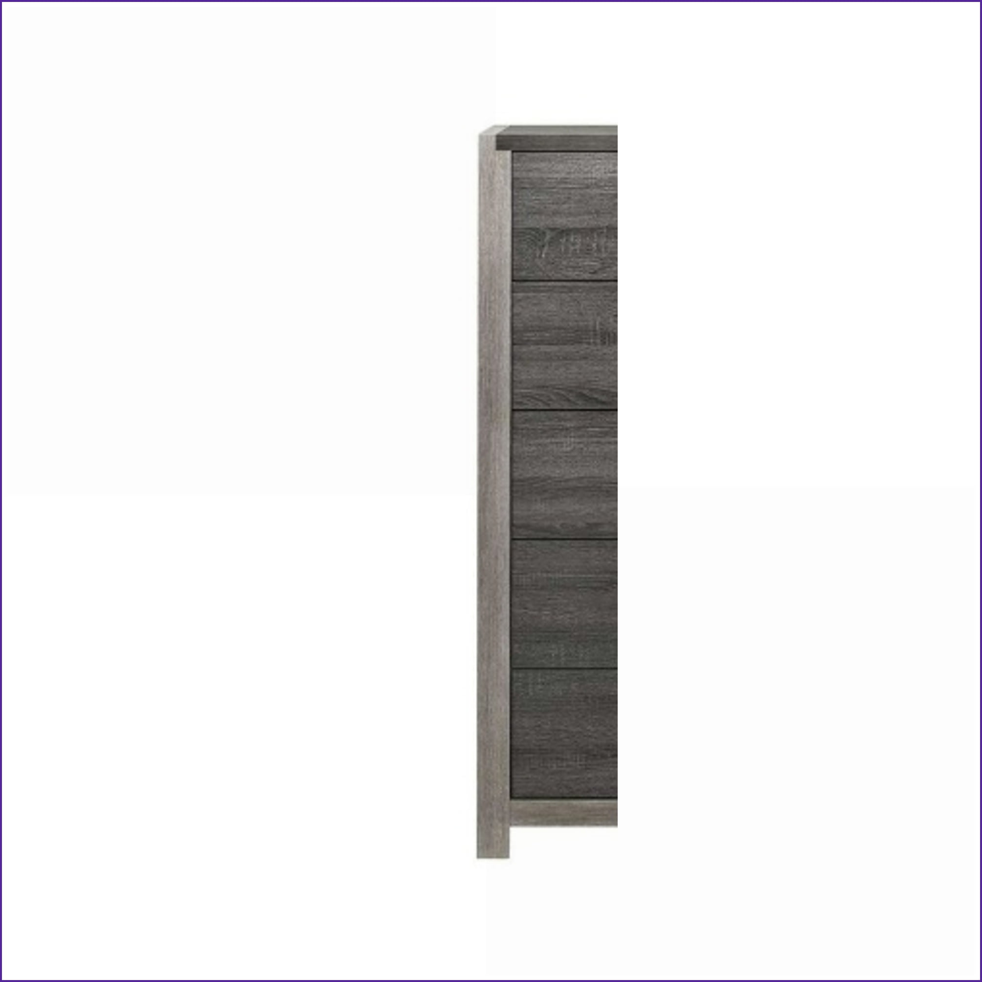 Chests & Wardrobes | 5-Drawer Gray Storage Chest | Gray | Synthetic Wood
