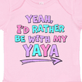 thumbnail image 4 of Inktastic Yeah I'd Rather Be with My Yaya in Pink Blue and Purple Boys or Girls Baby Bodysuit, 4 of 5