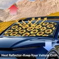 thumbnail image 4 of KUIFORTI Sunflower Car Windshield Sunshade, Car Shades for Front Windows Fun Sunshade, Reflective Polyester Blocks Heat and Sun, Foldable Sun Shield That Keeps Your Vehicle Cool, 4 of 5