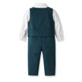 thumbnail image 5 of Caqnni Toddler Baby Boy Clothes Fall Winter Clothing Long Sleeve Sweatshirt Pants Set Sweatsuit for 0 6 12 18 24 M 1t 2t 3t 4t 5t 6t Baby Layette Sets(6-12 Months,Navy), 5 of 9