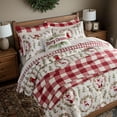 thumbnail image 4 of Levtex Home - Pine & Plaid Quilt Set - Twin Quilt and One Standard Sham - Holiday Wreath - Red White Green - Quilt (68x86in.) and Sham (20x26in.) - Reversible - Polyester, 4 of 7