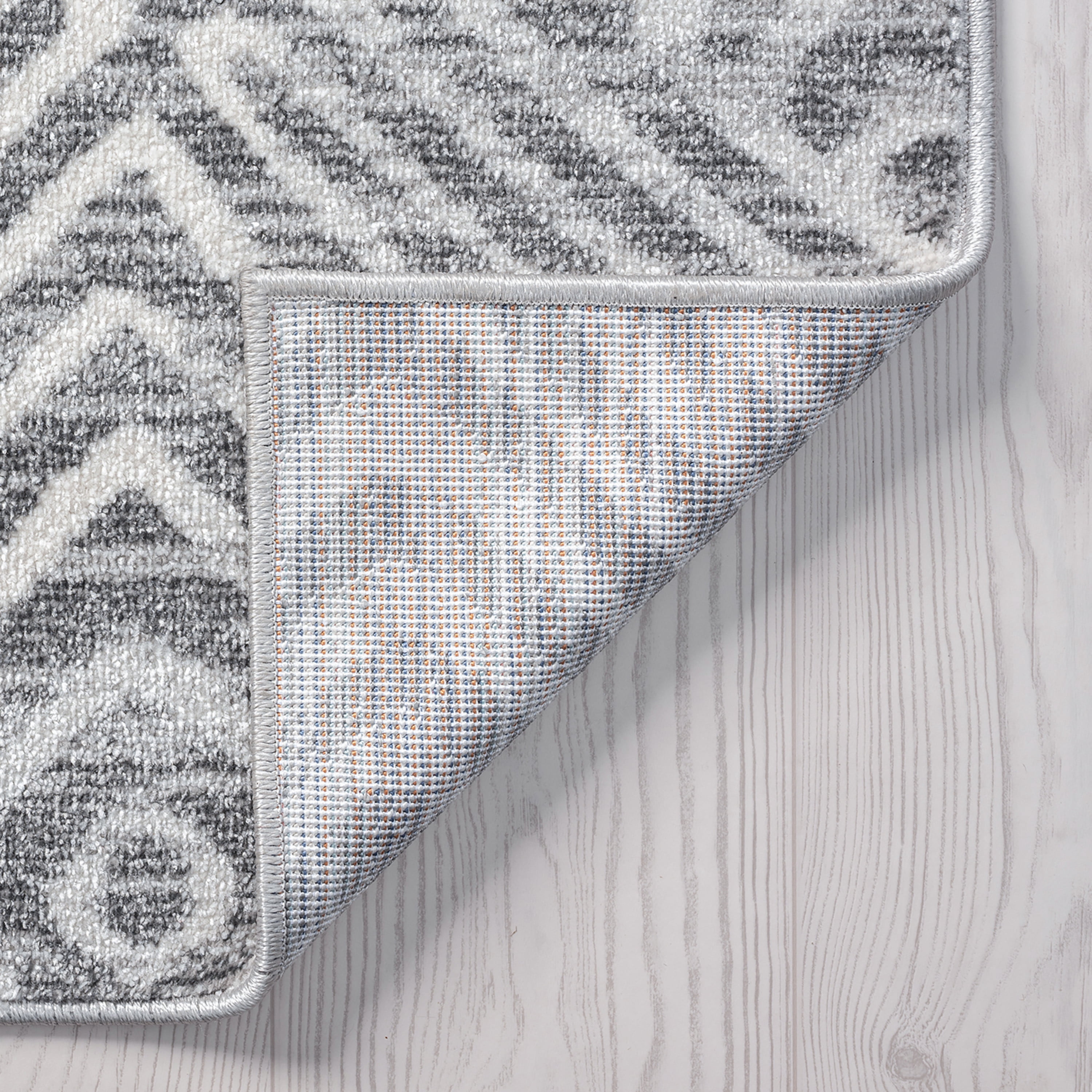 Contemporary 8x10 Area Rug (7'11'' x 10'3'') Abstract Gray, Cream Living Room Easy to Clean