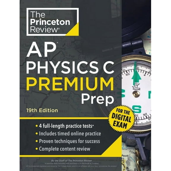 College Test Preparation Princeton Review AP Physics C Premium Prep, 19th Edition: 4 Practice Tests   Digital Practice Online   Content Review, (Paperback)
