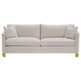 thumbnail image 3 of Pemberly Row Contemporary Upholstered Arched Arms Sofa in Beige, 3 of 9
