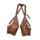 thumbnail image 4 of Bolso bandolera de piel sintética con bolsillo para las axilas, ideal para viajes y compras. Marrón, 4 of 9