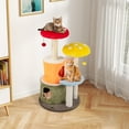 thumbnail image 4 of Gymax 43'' Tall Cute Cat Tree w/ 2 Condos Padded Platforms Sisal Scratching Posts, 4 of 10