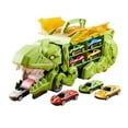thumbnail image 3 of Camión transportador de dinosaurios, camión traga dinosaurios, pista multicapa, juguete divertido verde, 3 of 9
