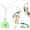 Green, variant on Black Interactive Cat Toy for Indoor Cats, Automatic Flying Bird Feather Toy, USB Rechargeable Electric Cat Wand with Strong Suction Base, Motion Activated Self-Play Enrichment Toy for Bored Cats
