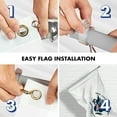 thumbnail image 5 of G128 - 6 Feet Tangle Free Spinning Flagpole (Silver) US Coast Guard Double Sided Brass Grommets Embroidered 3x5 ft (Flag Included) Aluminum Flag Pole, 5 of 7