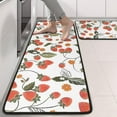 thumbnail image 2 of Kitchen Rugs Sets Of 2,Strawberry Plants Fruit Flower Leaf Anti Fatigue Kitchen Mat Rugs Non Slip Washable,Decorative Kitchen Floor Mats for Kitchen,Sink,Laundry,17"x47"+17"x47", 2 of 5