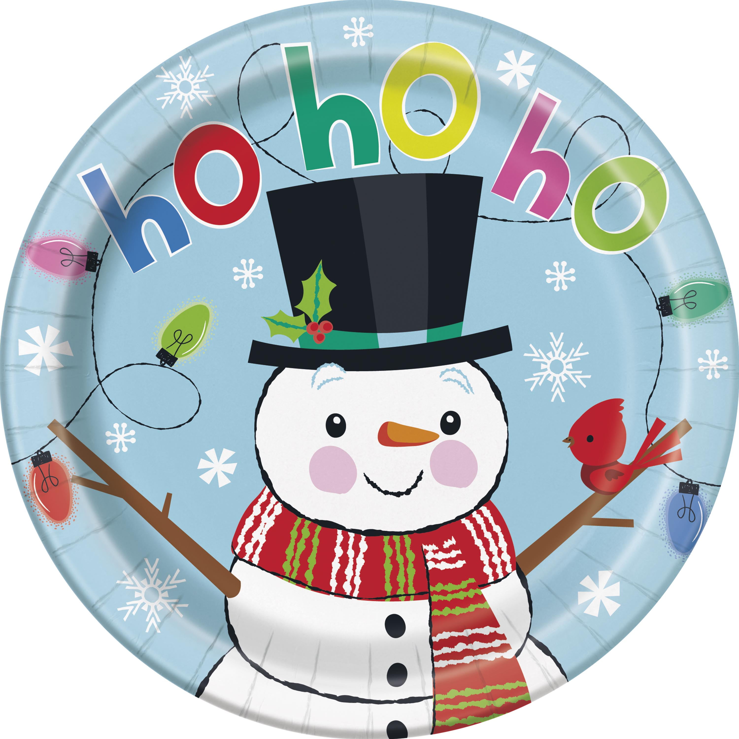 North Pole Family Christmas Paper Dessert Plates, 7in, 50ct Walmart
