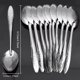 thumbnail image 2 of Cuchara de postre de acero inoxidable de 10 piezas con diseño elegante, perfecta for helado y sandía, utensilio de cocina perfecto for servir frutas y sopas durante las comidas familiares., 2 of 3
