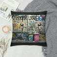 thumbnail image 2 of Autua Graffiti Trash Cans Punk Art Decorative Throw Pillow Cover for Home Couch Living Room Bed Sofa, 1PC 22x22in, 2 of 5