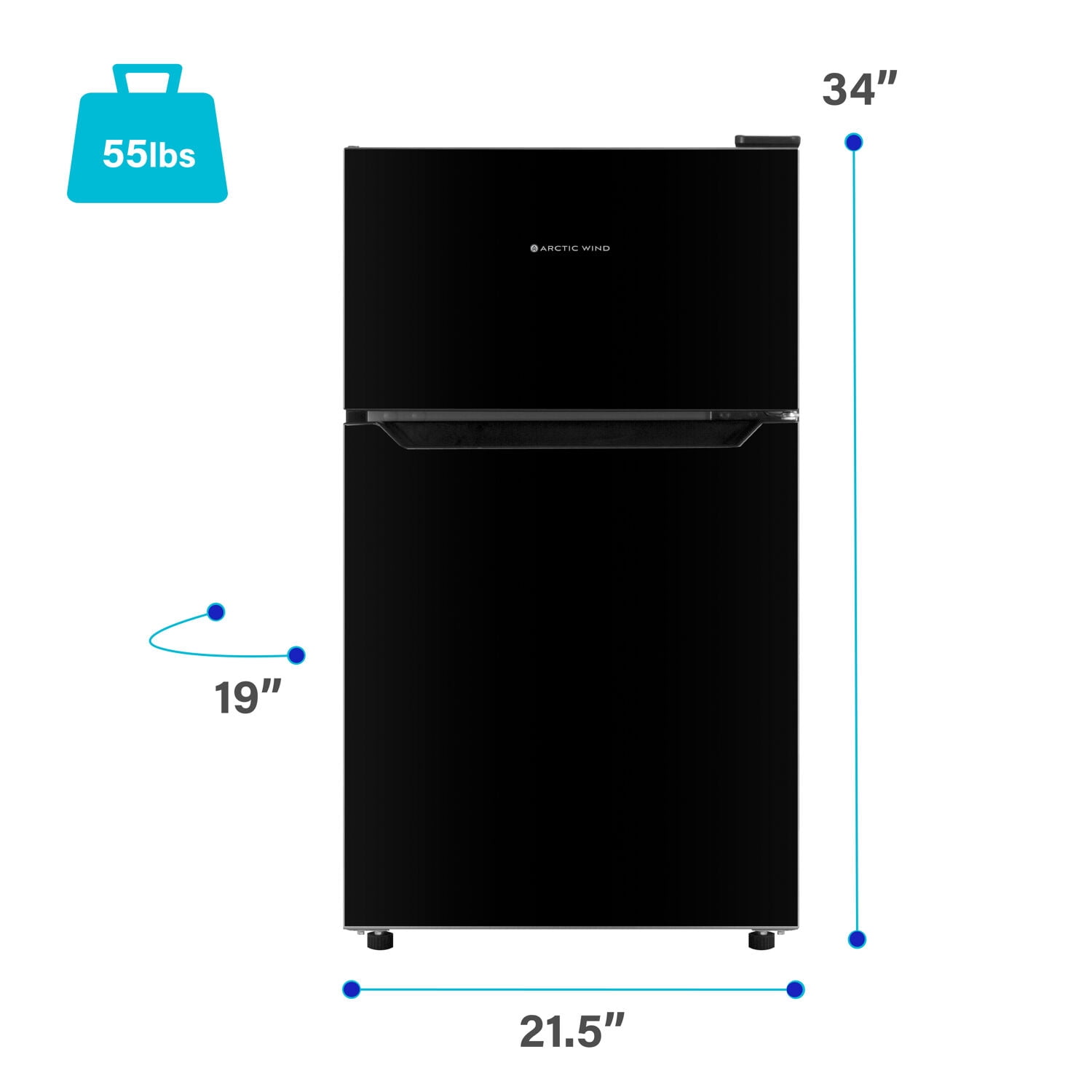 ARCTIC WIND 3.3-Cu. Ft. Energy Star Compact Refrigerator with Top Mount Freezer 115V