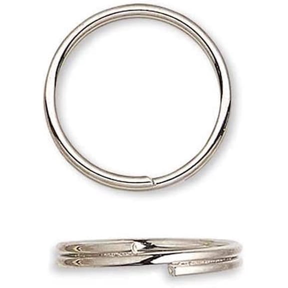 100 Plated Steel 8mm Round Double Loop Split Ring Jewelry Findings (Gunmetal)