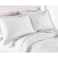 thumbnail image 2 of Chezmoi Collection Yuma 3-Piece 100% Cotton Quilt Set King Size, White, Modern Geometric Rectangle Stitched Quilt Washed Cotton Bedspread Set for All Season, 2 of 6