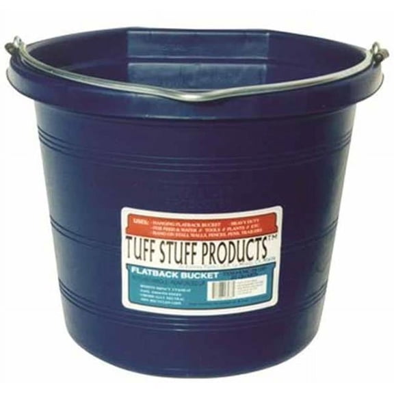 Tuff Stuff 5 Gal. Blue Poly Flat Back Bucket KMC-FB100BL