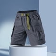 thumbnail image 2 of Zynoxe Mens Cargo Shorts Quick Dry Lightweight Outdoor Workout Hiking Shorts Fashion Waterproof Training Plus Size Athletic Shorts with Pockets Dark Gray XXL, 2 of 6