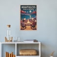 thumbnail image 4 of Bonfire Beach Wall Art Playa La Entrega Mexico Retro Travel Poster Vintage Seaside Night Artwork Canvas Poster, 4 of 8