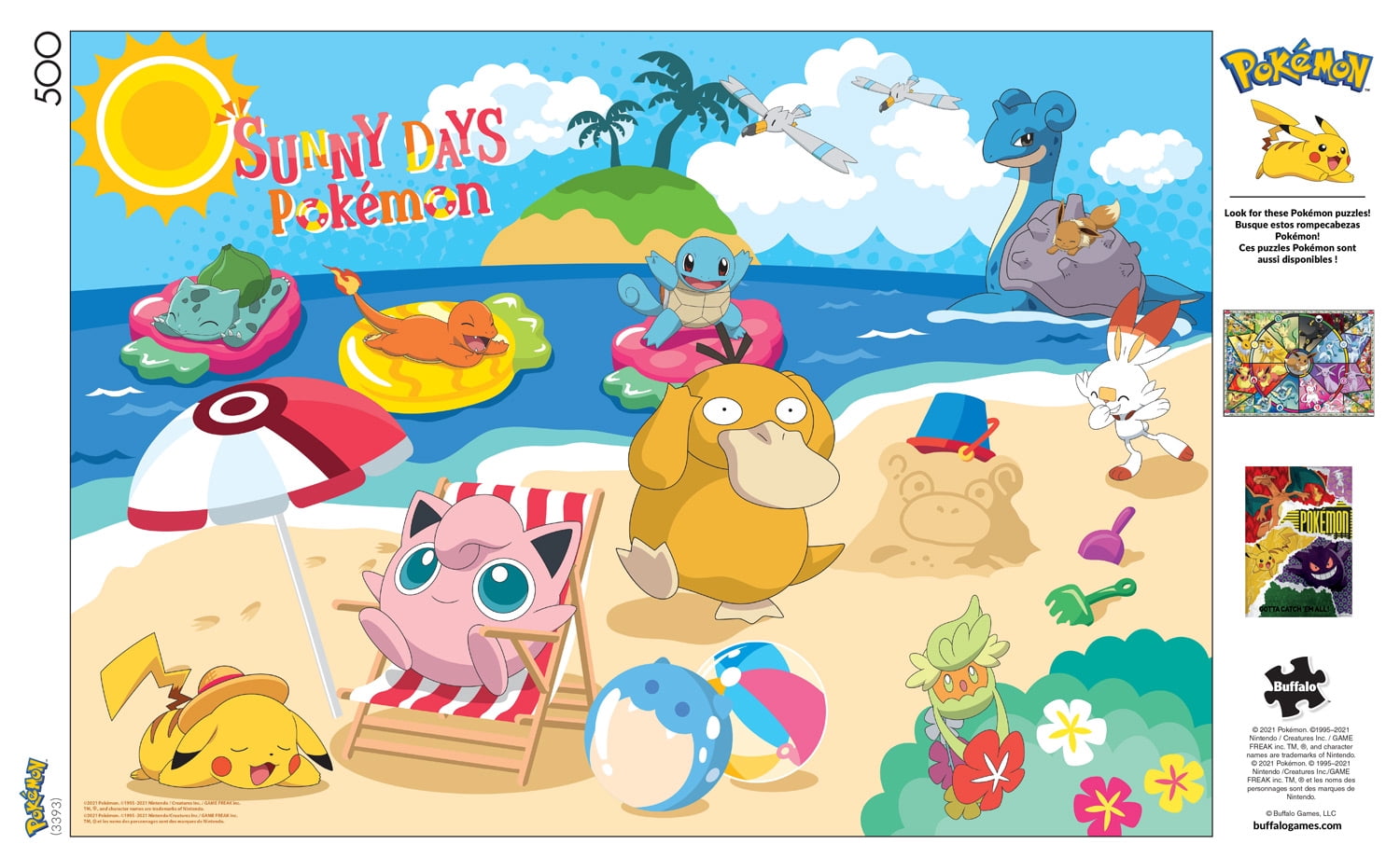 Buffalo Games 500-Piece Sunny Days Pokémon Interlocking Jigsaw Puzzle