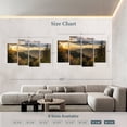 thumbnail image 4 of Elephant Stock Sunrise In Smoky Mountains Wall Art - Horizontal Multi Panel Canvas - Living Room Wall Decor - Nature Multi Panel - Green And Blue Decor - 75" x 48", 4 of 8