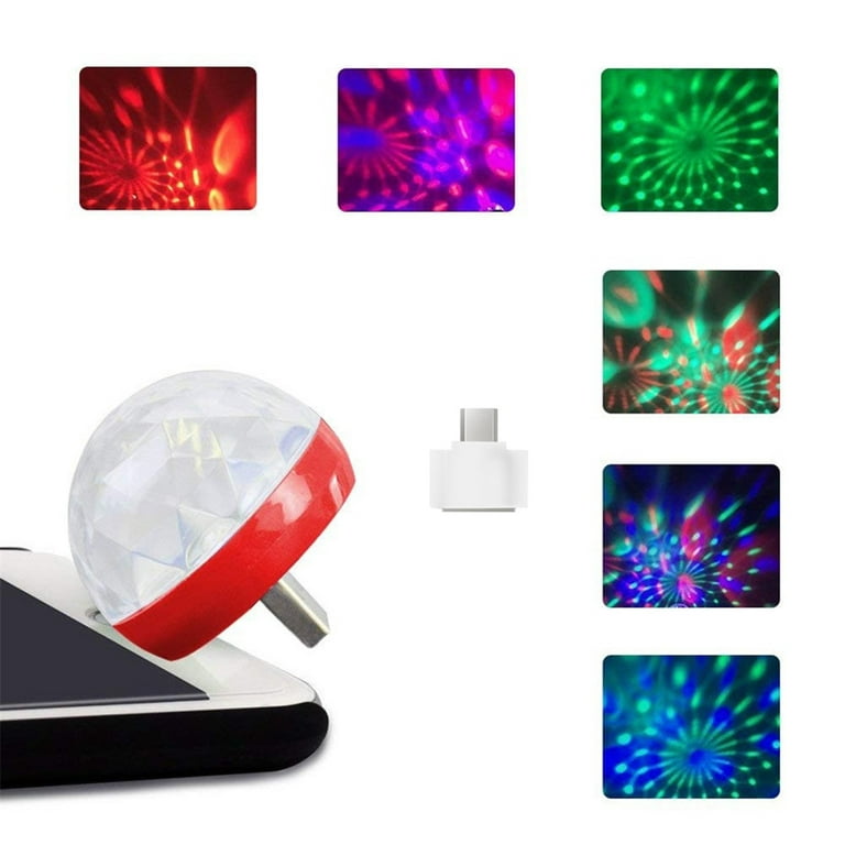 LBECLEY Japanese Smart Home Gadgets Xmas Lamp Disco Mini Party Usb Rgb  Phone Club Led Light Stage Ktv Ball Dj Smart Home Accessories Red One Size