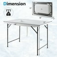 thumbnail image 2 of Gymax 4FT Folding Ice Bin Table Outdoor Ice Cooler Table w/ Matching Skirt Party BBQ, 2 of 10