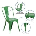 thumbnail image 4 of Flash Furniture Perry Adult Commercial-Grade Metal Indoor/Outdoor Stackable Dining Chair, Green, 4 of 13
