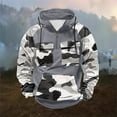thumbnail image 2 of Atogsazn Men's Sherpa Lined Camouflage Hoodie 1/4 Zip Long Sleeve Pullover Hooded Sweatshirt Winter Warm Tops with Pocket 07-Gray M Fashion, 2 of 4