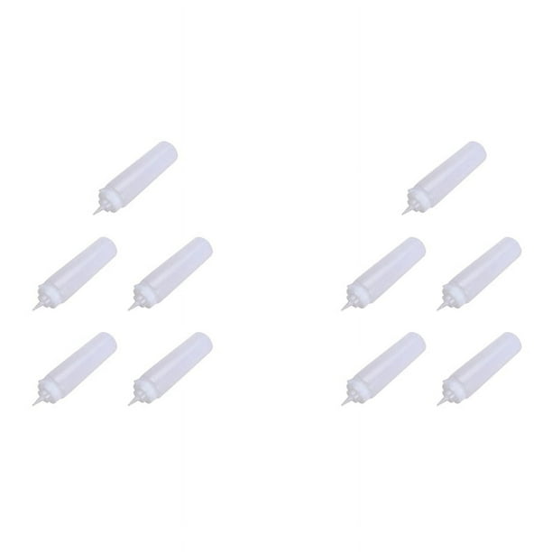 10X Dispensador de Botella de CompresióN de Salsa de PláStico Transparente de 250 Ml con Tapa