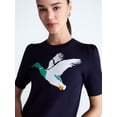 thumbnail image 4 of Free Assembly Women's and Women's Plus Crewneck Sweater with Short Puff Sleeves, Sizes XS-4X, 4 of 6