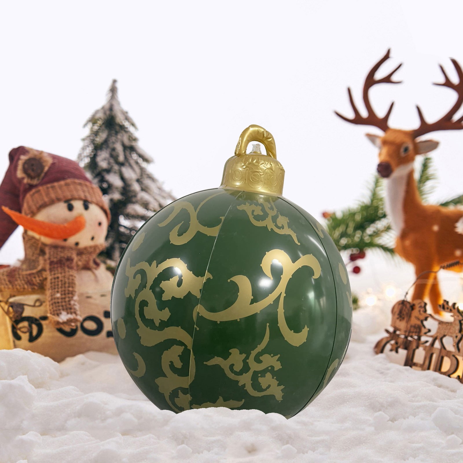 Jovati Christmas Ball Ornaments Outdoor PVC Inflatable Decorated