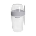 thumbnail image 1 of Tazas de yogur 1 unidad 870 ml Reutilizables Contenedor para avena con tapa, cuchara y cepillo Taza para desayuno Taza para muesli para fruta, cereales, leche y gachas, 1 of 2