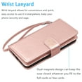 thumbnail image 6 of Tekcoo for Samsung Galaxy S25 FE Case Wallet with ID Card Holder for Women Men, Detachable Magnetic PU Leather Flip Wallet Phone Case for Galaxy S25 FE with Strap Kickstand Cover, Rose Gold, 6 of 7