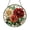 Acrylic 3.5 Inch, variant on Dahlia Stained Glass Suncatcher Round Floral Window Panel with Blooming Flowers and Leaves for Home Decor