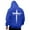 Blue, variant on Men Jesus Hoodies Faith Christian God Bible Verse Cross Religious Pullover Sweatshirts Beige L