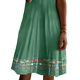 thumbnail image 4 of DYMADE Women Wave V-neck Printed Short Sleeved Casual Loose A-line Dress, 4 of 4